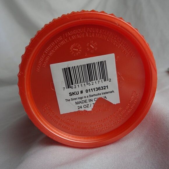 2021 Starbucks Orange Studded Tumbler 24oz. - Picture 4 of 7